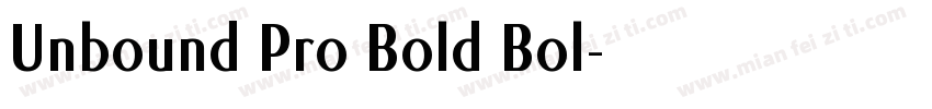 Unbound Pro Bold Bol字体转换